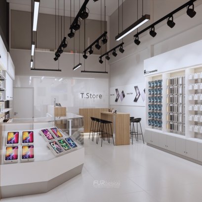 ออกแบบ ผลิต และติดตั้งร้าน : ร้าน T.Store อยุธยา